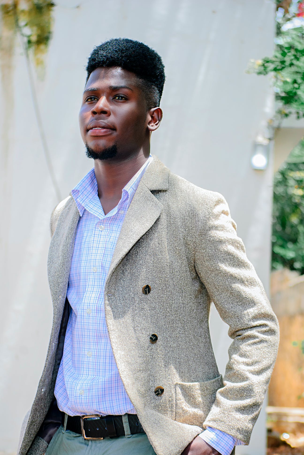 EAFro | African American Men’s Hair System with Thin Skin with Gauze base Injected