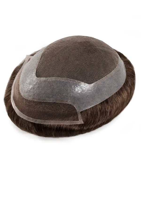 Neo-S | Men's Hair Replacement System with Natural Lace Front and Skin Perimeter with small size